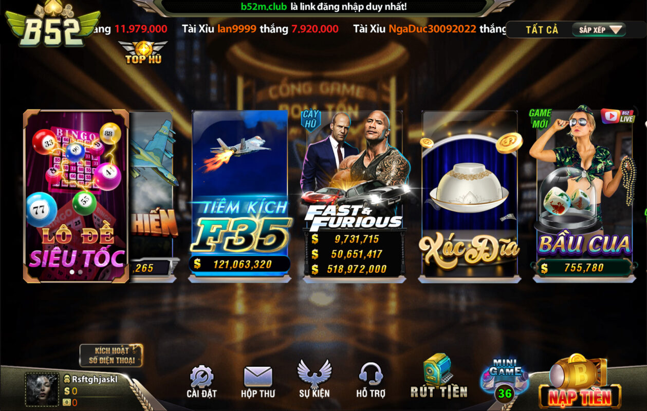 Fast & Furious được yêu thích nhiều tại B52 club